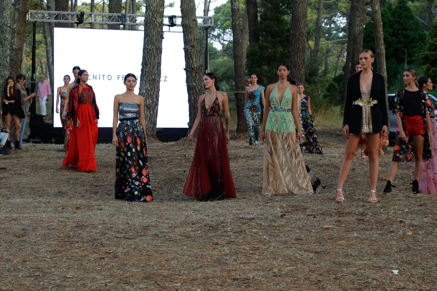 Diseño de élite en plena naturaleza: los grandes de la moda argentina brillaron en una pasarela entre los árboles.