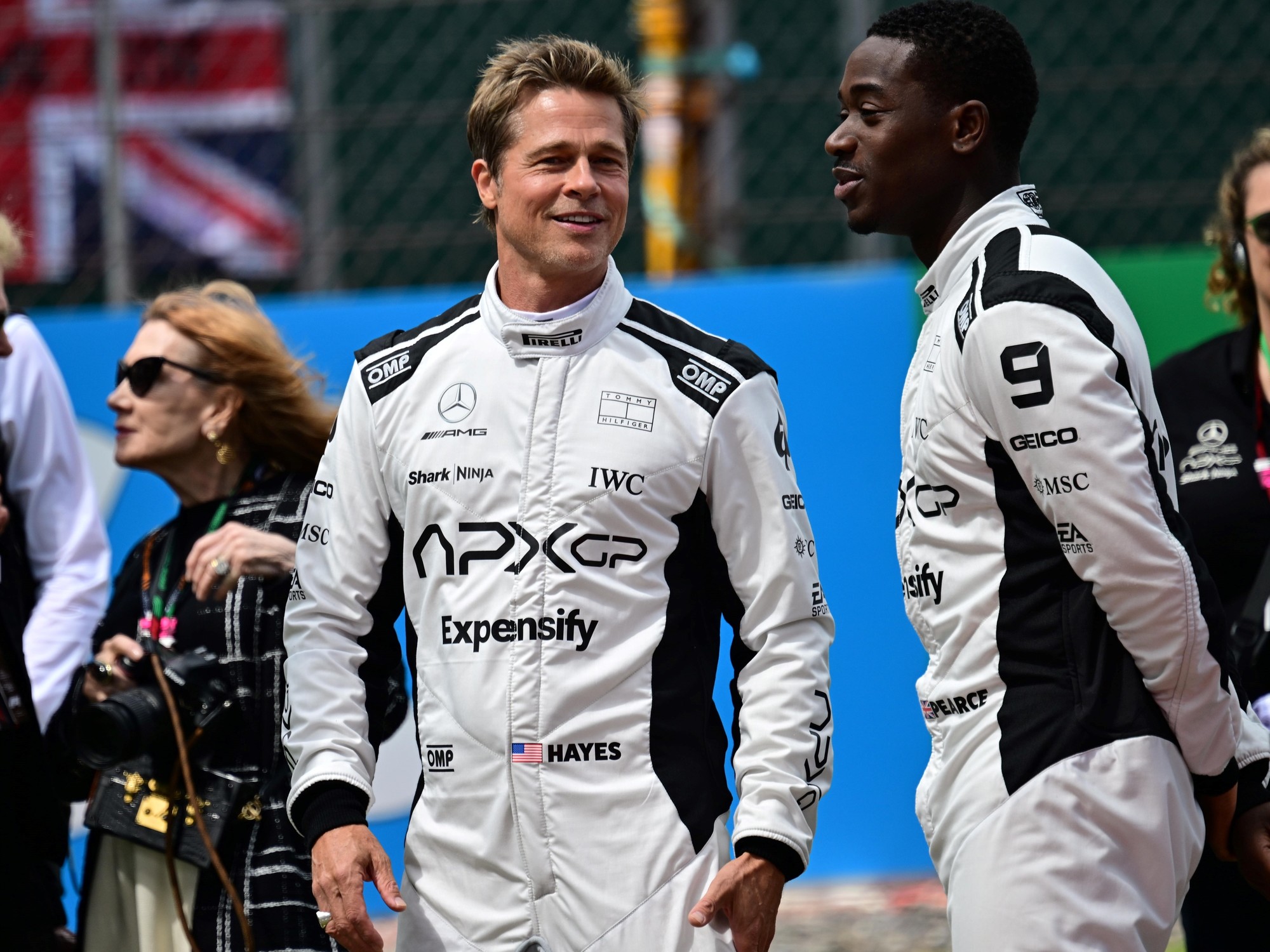 Brad Pitt filmó su película de F1 en pleno Gran Premio de Gran Bretaña
