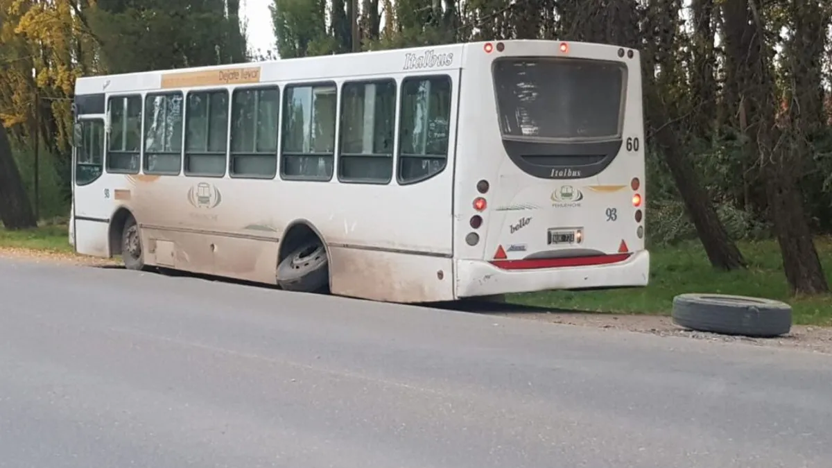Susto en la ruta: un micro de Pehuenche se prendió fuego durante el viaje